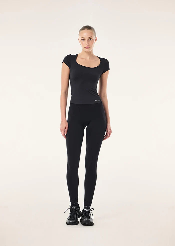 P.E Nation Foundation Scoop SS Top (Black)