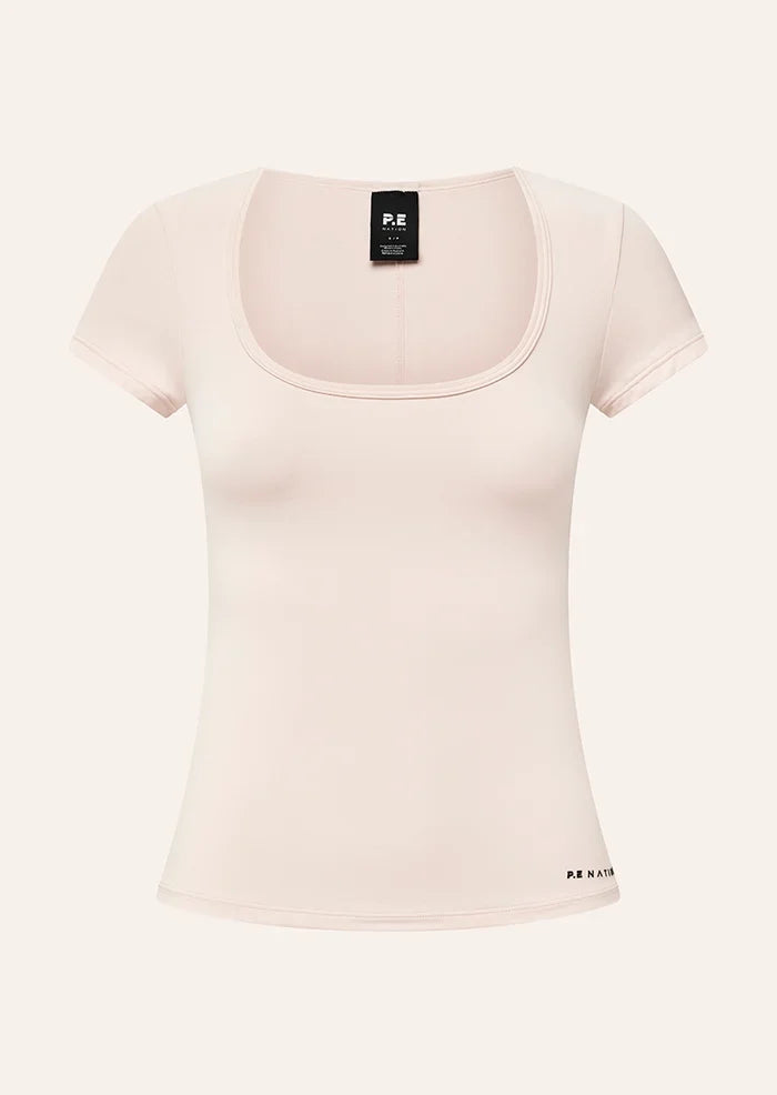 P.E Nation Foundation Scoop SS Top (Soft Pink)