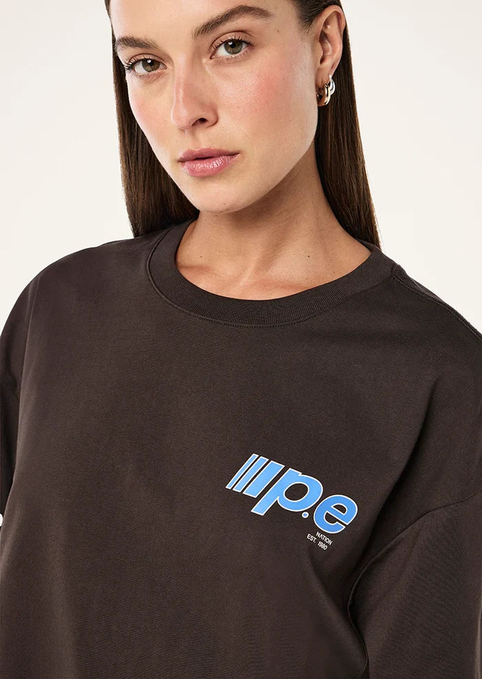 P.E NATION Glide Oversized Tee (Coffee)
