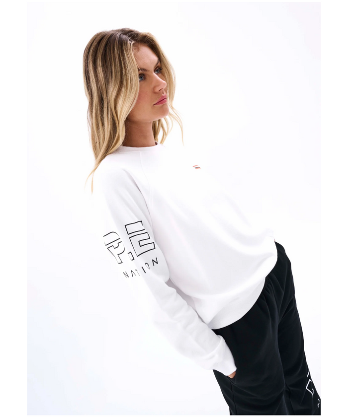P.E Nation Moneyball Sweater (Optic White)