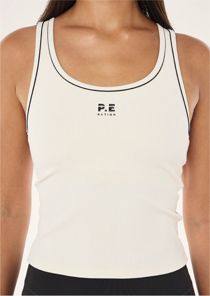 P.E Nation Nexus Rib Tank (Whisper White & Smokestone)