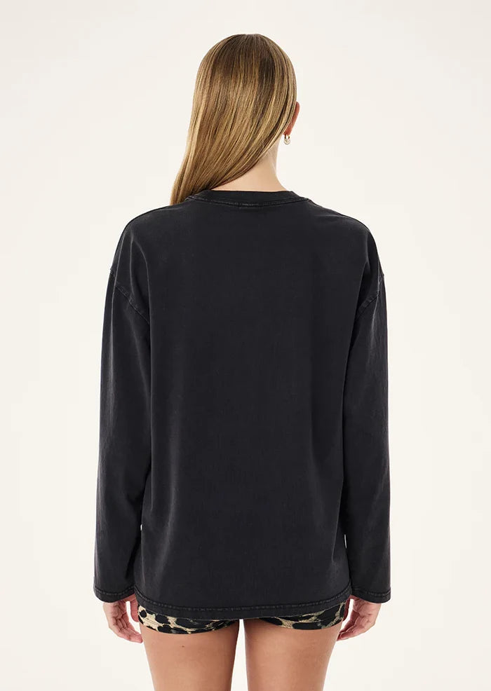 P.E Nation Oversized L/S Tee (Washed Black)