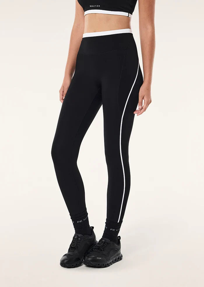 P.E Nation Rapid F/L Leggings (Black/White)