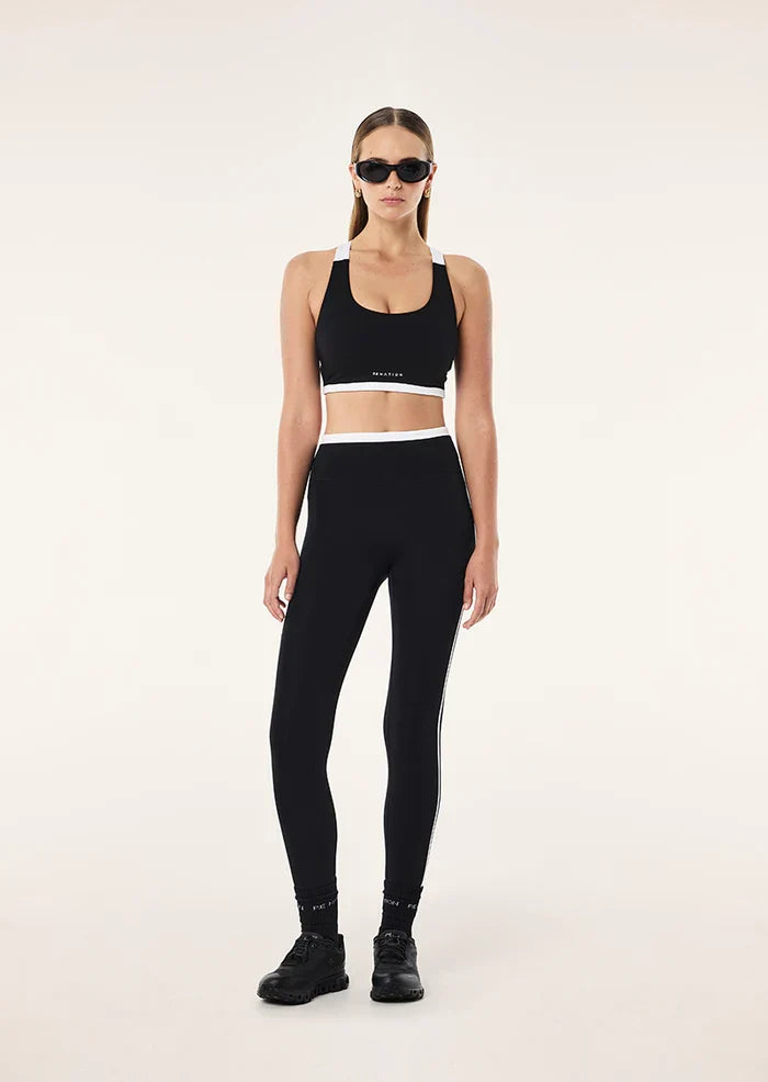 P.E Nation Rapid F/L Leggings (Black/White)