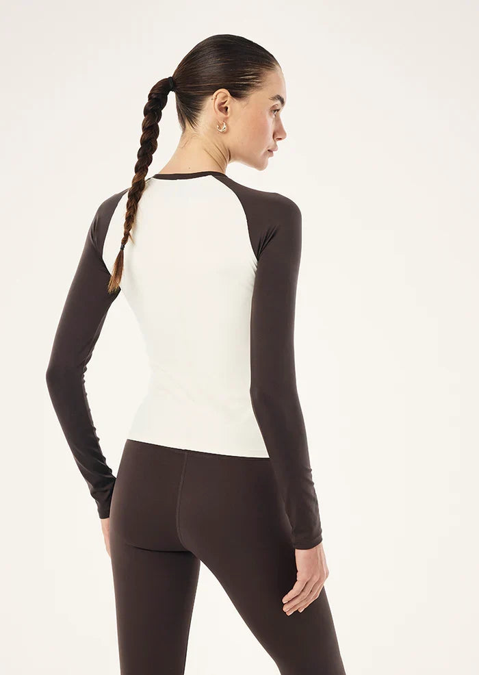 P.E Nation Signature LS Top (Whisper White/Coffee)