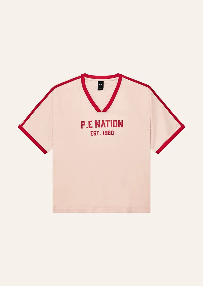 P.E Nation Spinout Baseball Tee (Soft Pink)