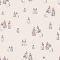 Penguins Hat Sand - Family Fabrics B.V.