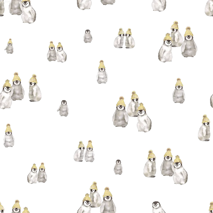 Penguins Yellow Hat - Family Fabrics B.V.