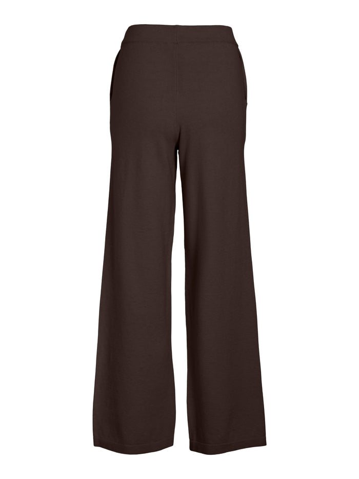 Pipper Knit Wide Leg Pants (Coffee Bean)