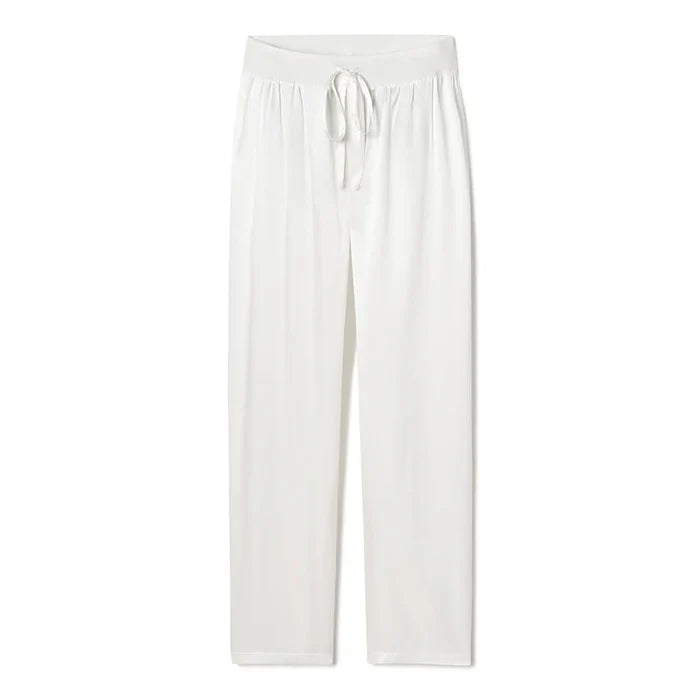 PJ Harlow Jolie Satin Pant in Pearl