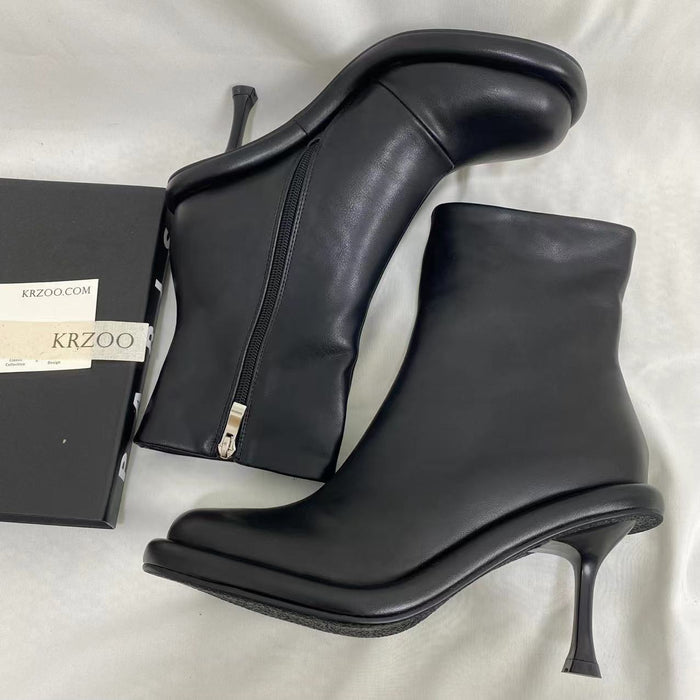 Platform Boots With Side Zippers
