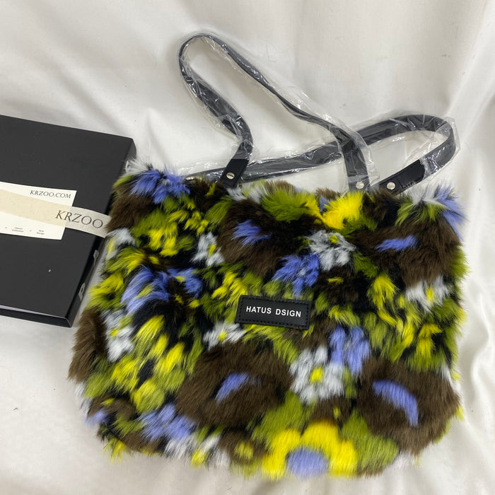 Plush Oil Painting Tote Bag
