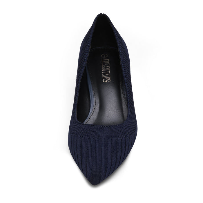 Pointed Toe Low Heel Pumps