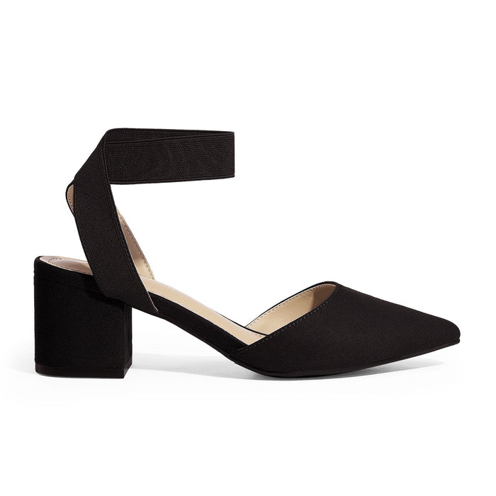 Pointed Toe Pumps with Ankle Strap