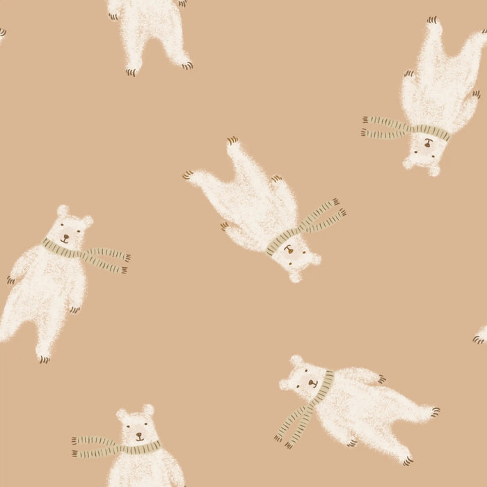 Polar Bears Soft Caramel Big - Family Fabrics B.V.