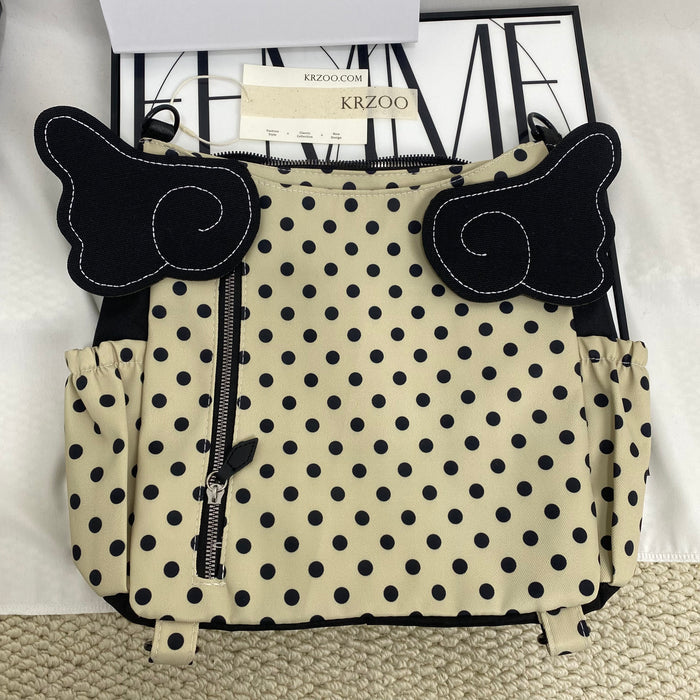 Polka Dot Wing Tote Bag