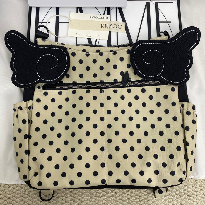 Polka Dot Wing Tote Bag