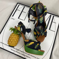 Printed Fabric Pineapple Shoes