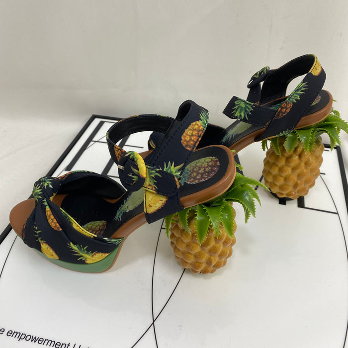 Printed Fabric Pineapple Shoes