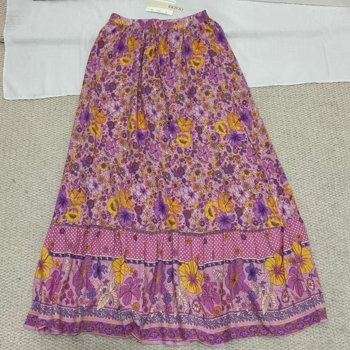 Printed Flared Casual Skirt