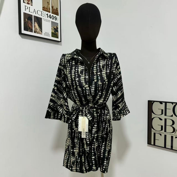 Printed Loose-Fit Satin Wide-Leg Jumpsuit