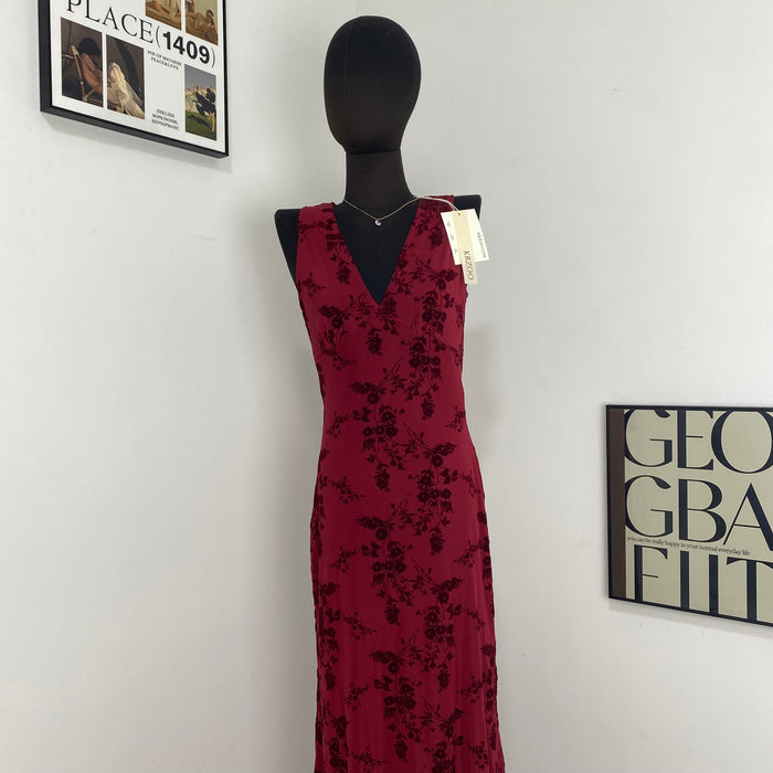 Printed Sleeveless V-Neck Dress