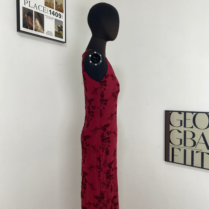 Printed Sleeveless V-Neck Dress