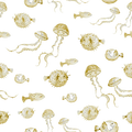 Pufferfish Mustard Yellow - Family Fabrics B.V.
