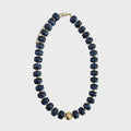 Rachel Chunky Beaded Necklace in Navy