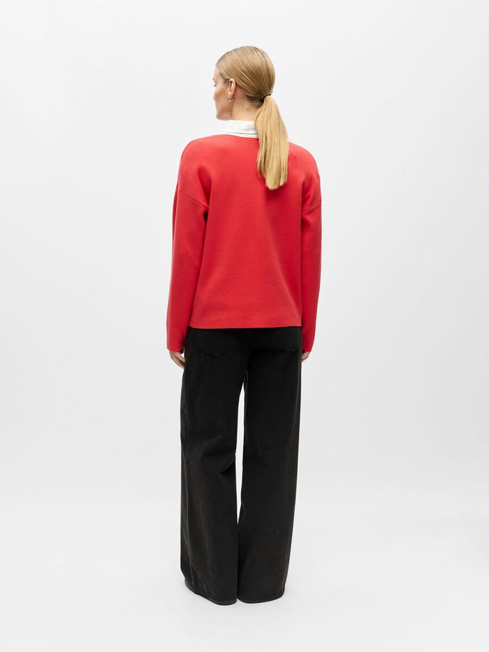 Rayna V-Neck Jumper (Poinsetta)
