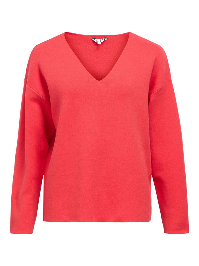 Rayna V-Neck Jumper (Poinsetta)