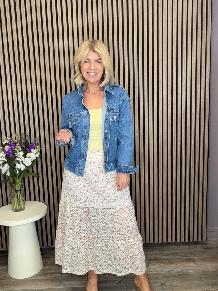 Regina Midi Skirt (Cloud Dancer)