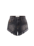 Shorts One Teaspoon Renegades High Waist Denim Shorts Worn Black Apoella