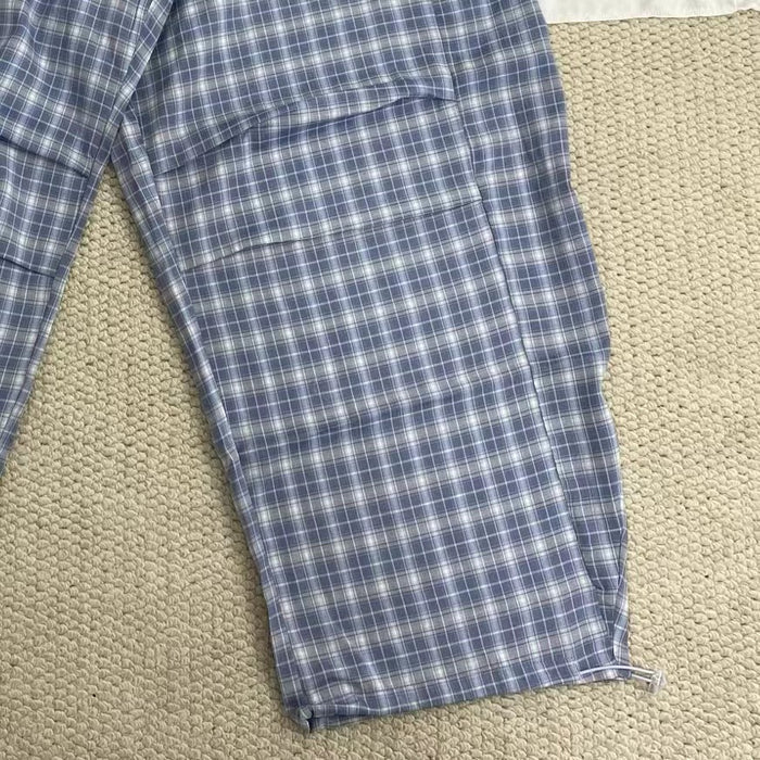 Retro Blue Checkered Pants