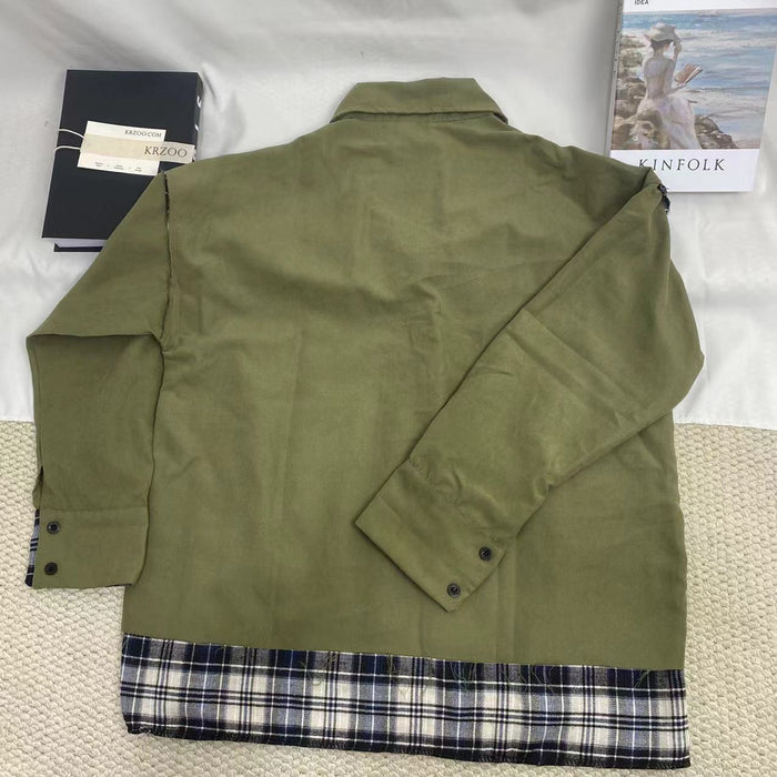 Retro Checkered Work Jacket