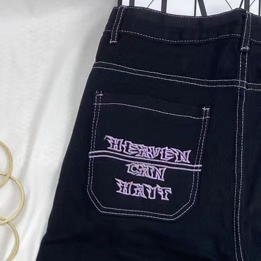 Retro Embroidered Jeans