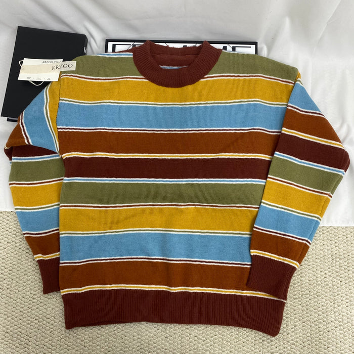Retro Striped Colorful Sweater
