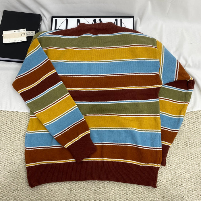 Retro Striped Colorful Sweater