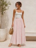 Rhona High Waist Ankle Skirt (Pink Nectar)