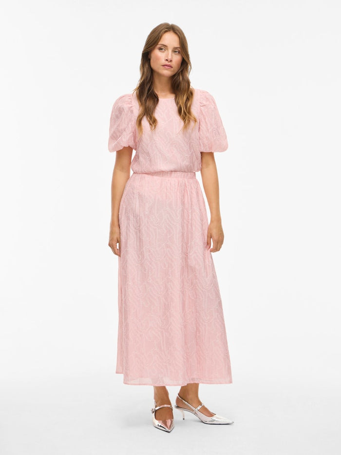 Rhona High Waist Ankle Skirt (Pink Nectar)