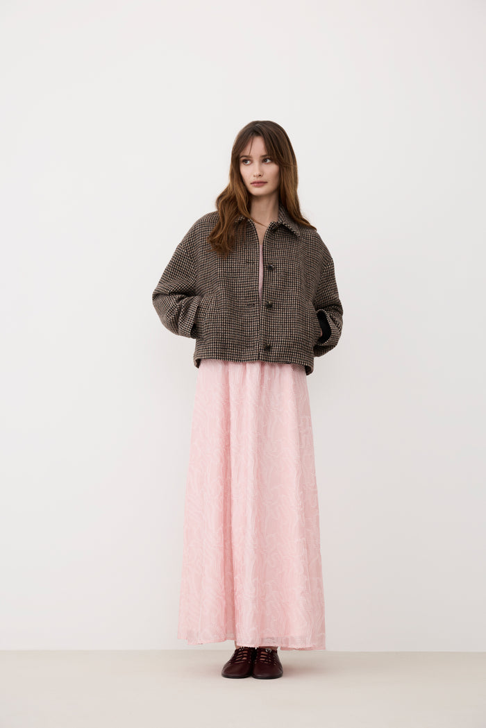 Rhona High Waist Ankle Skirt (Pink Nectar)
