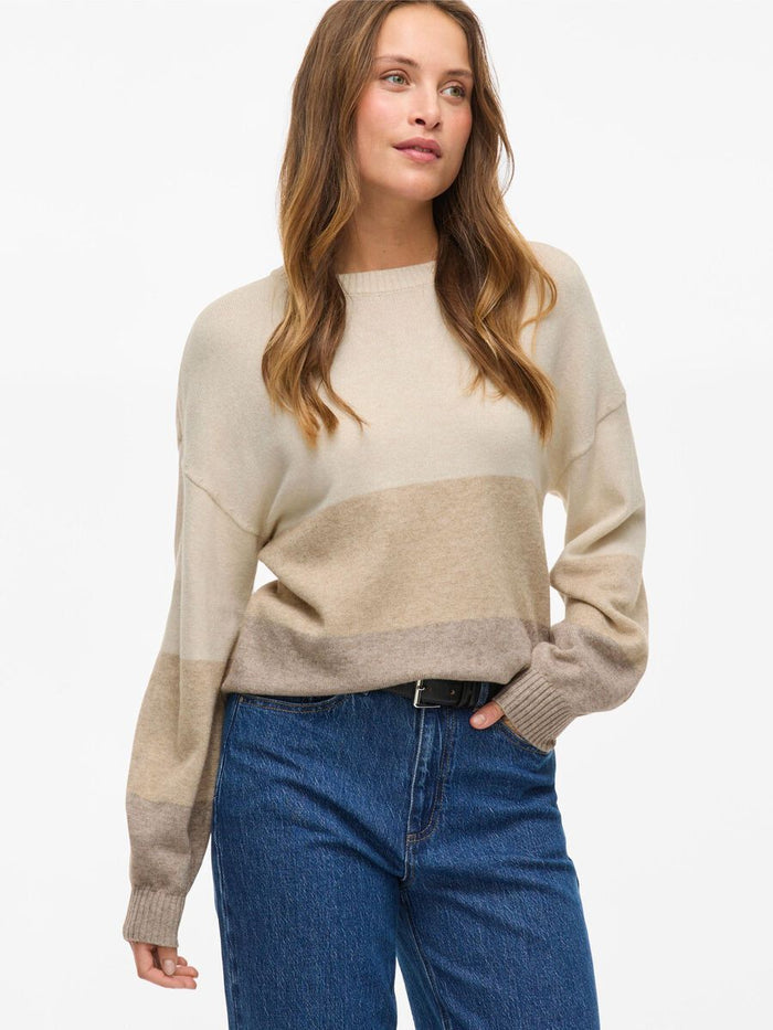 Riana Knit Jumper (Natural Melange/Fungi)