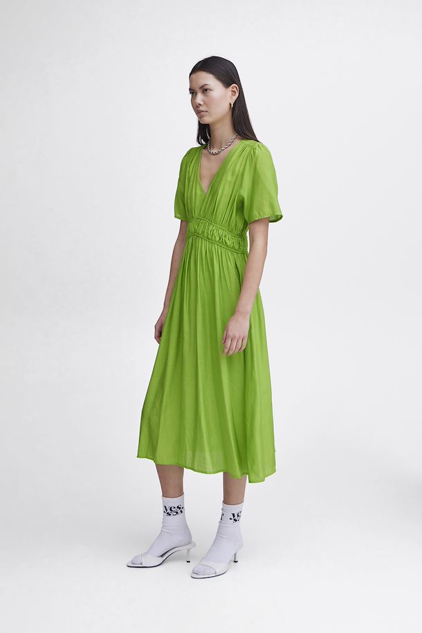 Rilla V-Neck Dress (Greenery)