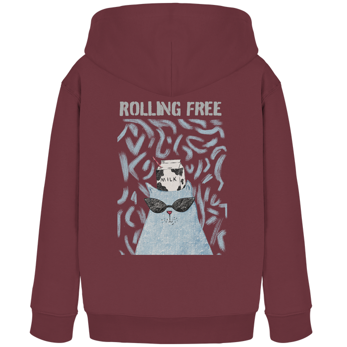 Rolling Free - Kids Organic Hoodie - Family Fabrics B.V.