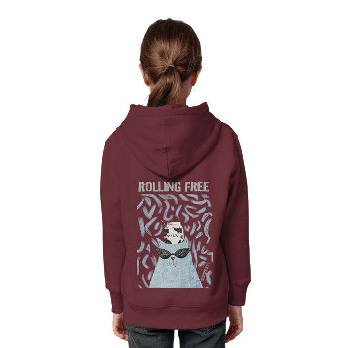 Rolling Free - Kids Organic Hoodie - Family Fabrics B.V.