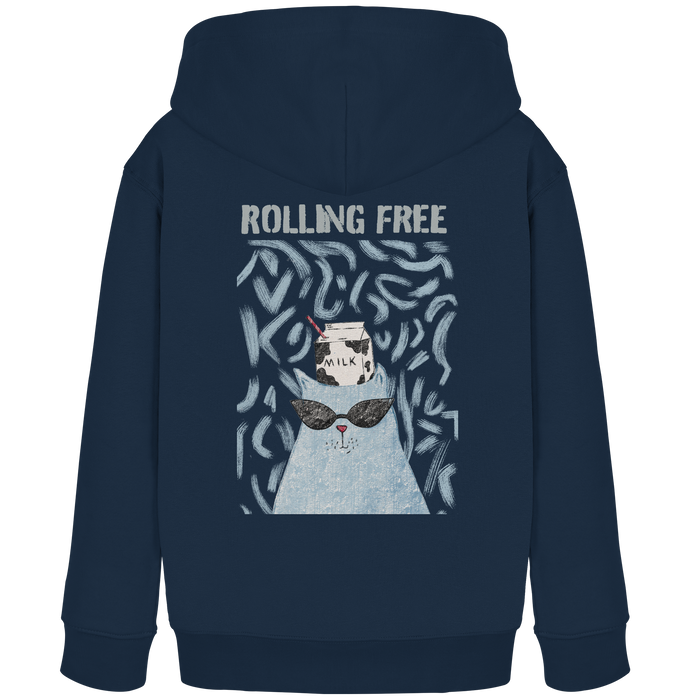 Rolling Free - Kids Organic Hoodie - Family Fabrics B.V.