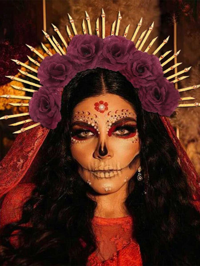 Rose Wreath Goddess Spike Crown