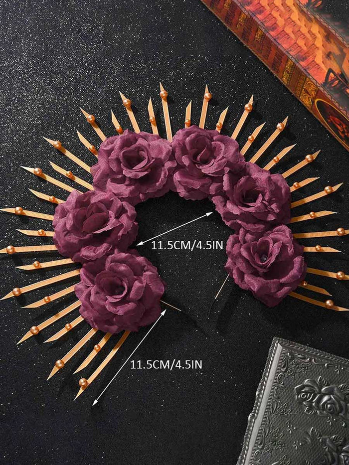 Rose Wreath Goddess Spike Crown