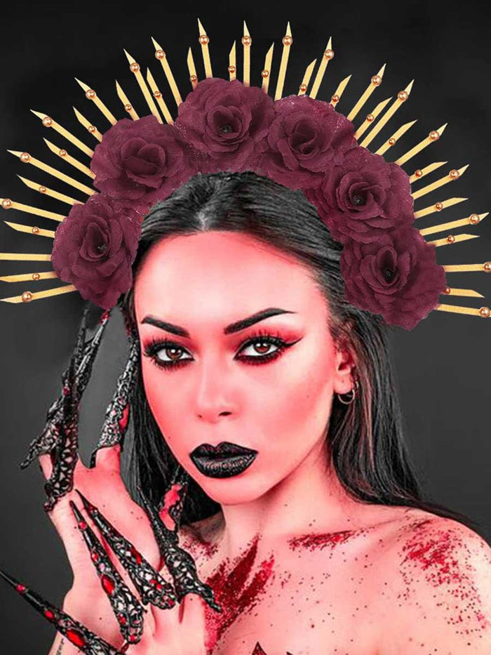 Rose Wreath Goddess Spike Crown