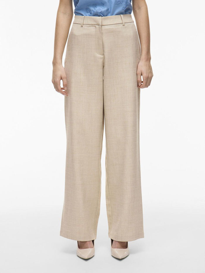 Rossa Wide Leg Pants (Super Light/Natural Melange)